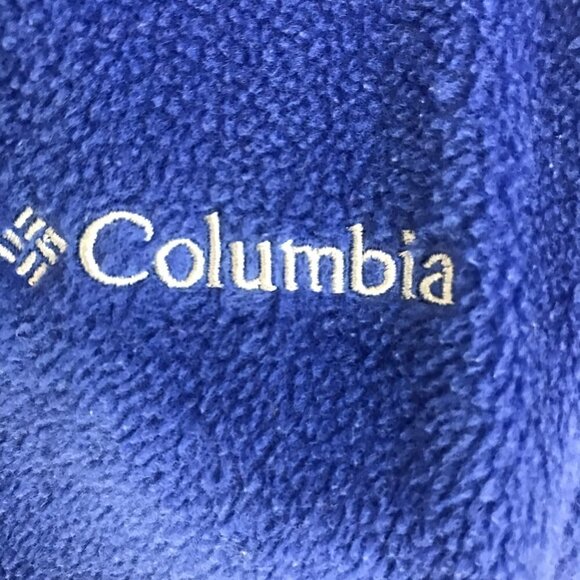 Columbia Fleece Jacket Full Front Zip Women's Size Small Blue Pockets Activewear - Picture 7 of 7